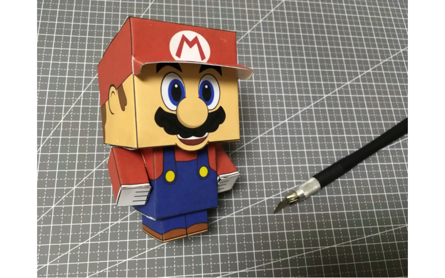 马里奥儿时回忆马里奥纸模型玩具制作
