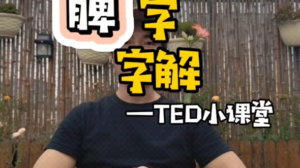 【TED小课堂—说文解字】脾字字解#说文解字#中医养生哔哩哔哩bilibili