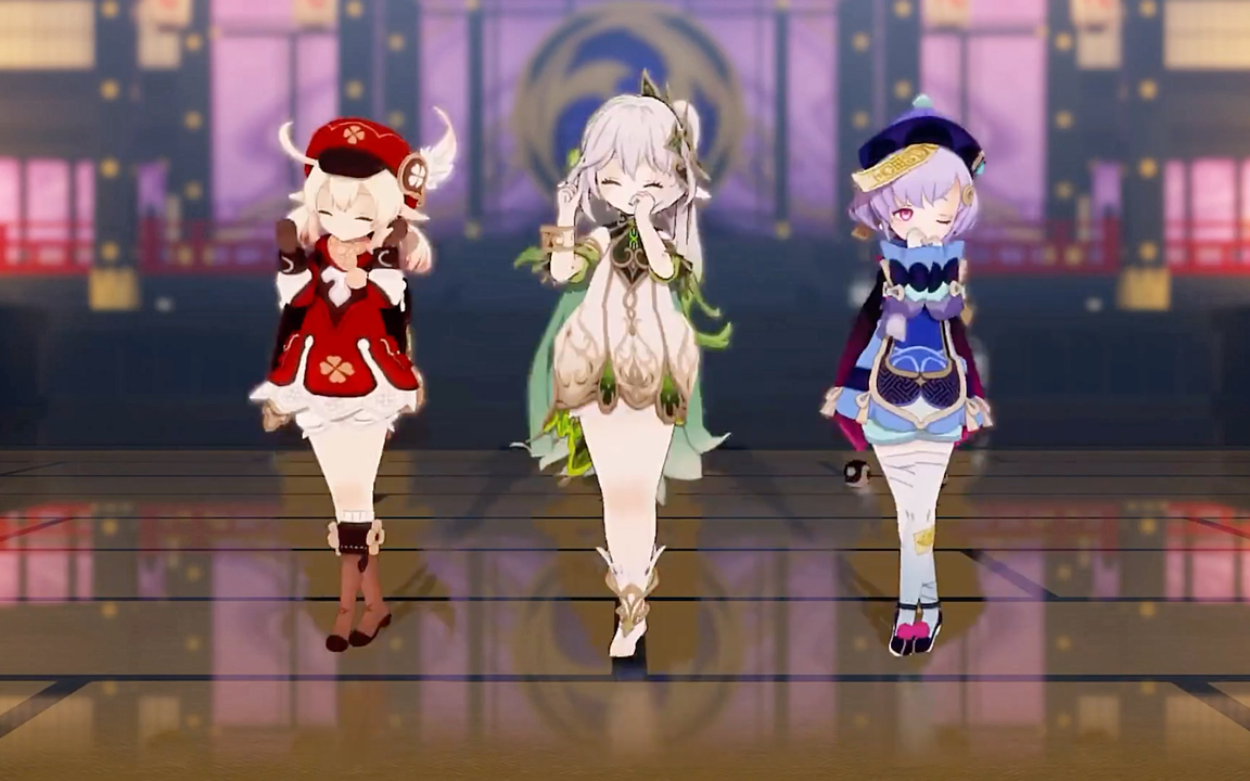 原神可莉七七小草神舞蹈twice