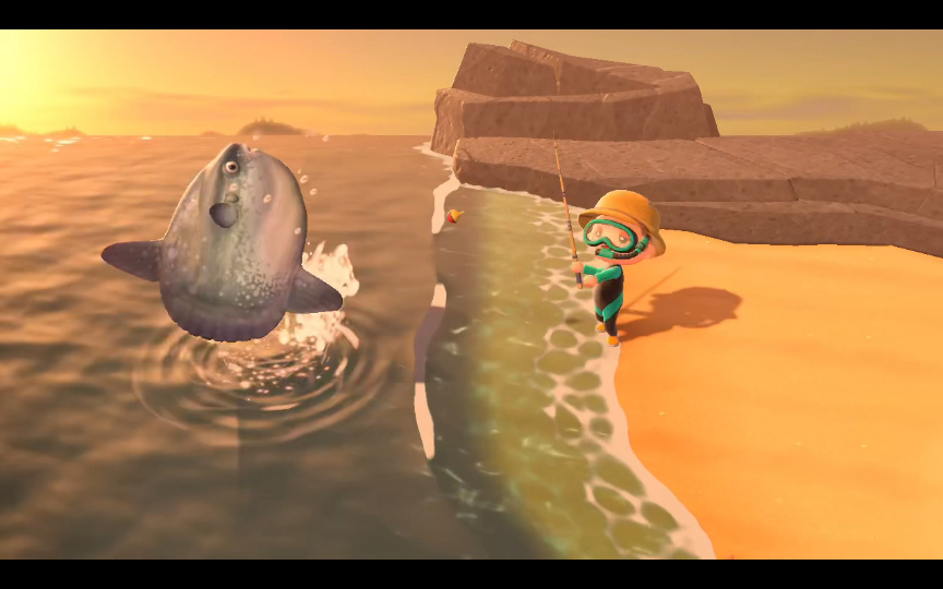 动森日常——钓鱼啦!吓我一跳的惊喜!