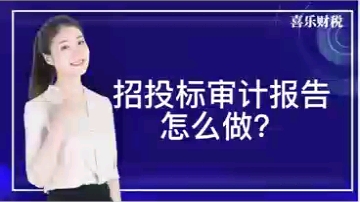 招投标审计报告怎么做?哔哩哔哩bilibili