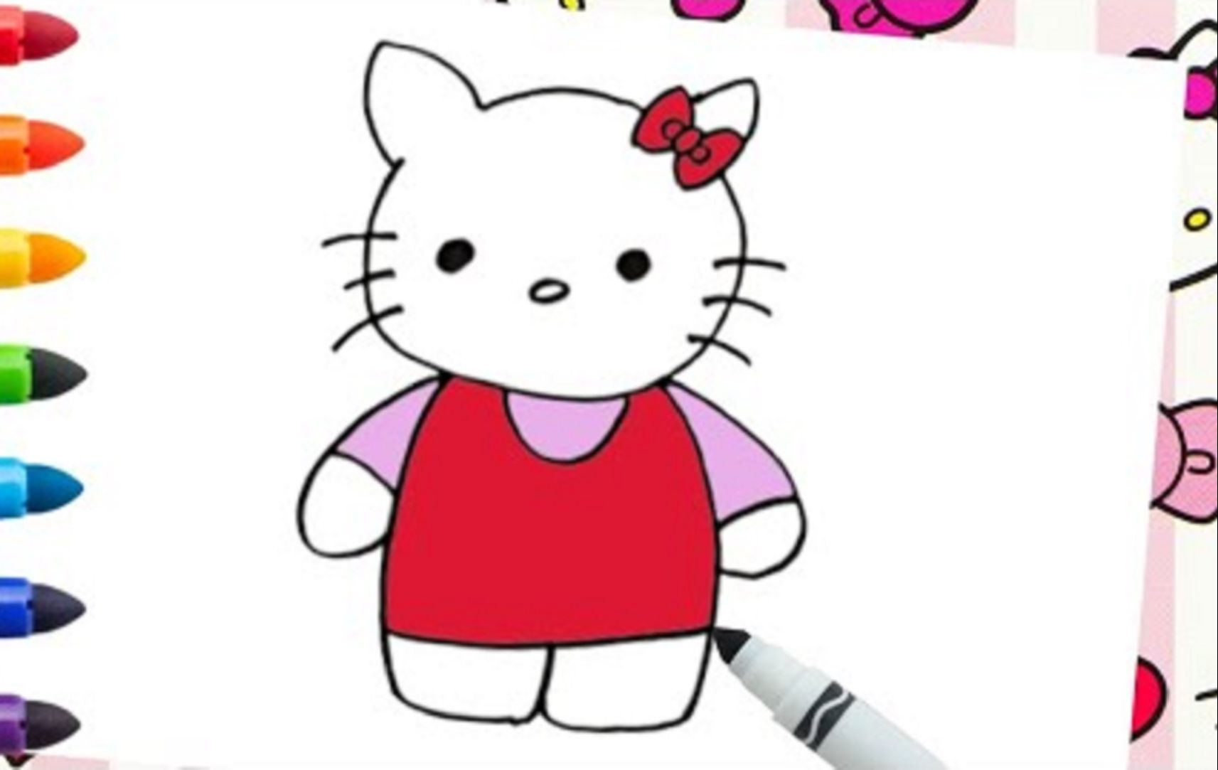 今天我们来画Hello Kitty哔哩哔哩bilibili