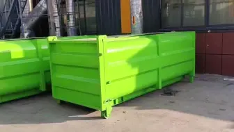 垃圾箱 户外铁质勾臂垃圾箱 6方环卫可移动垃圾收集箱