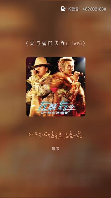每一首好听的歌曲,都有一段故事 爱与痛的边缘(live)
