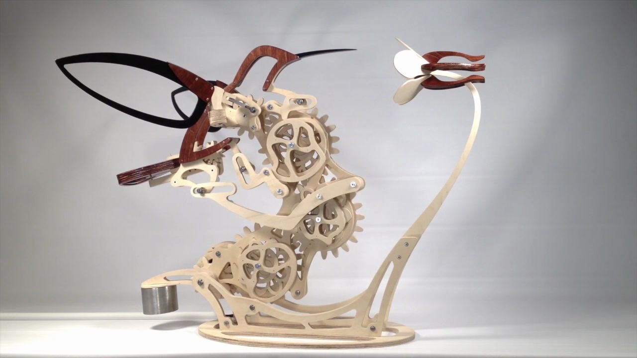 【机械翅膀】第八部:齿轮版机械蜂鸟_哔哩哔哩_bilibili