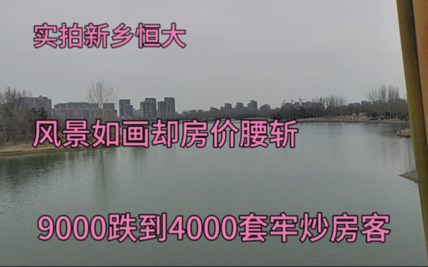 实拍新乡恒大,风景如画却房价腰斩,9000跌到4000套牢炒房客哔哩哔哩bilibili