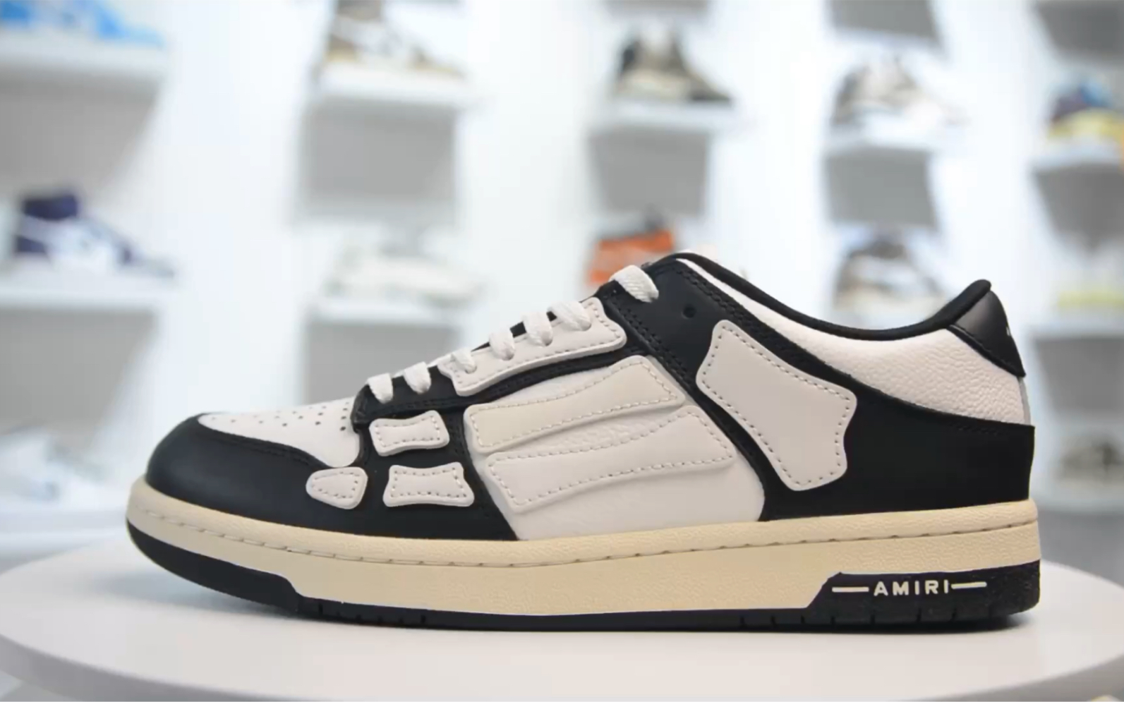 【权威实拍】amiri skel top low 休闲板鞋 骨头鞋 白黑