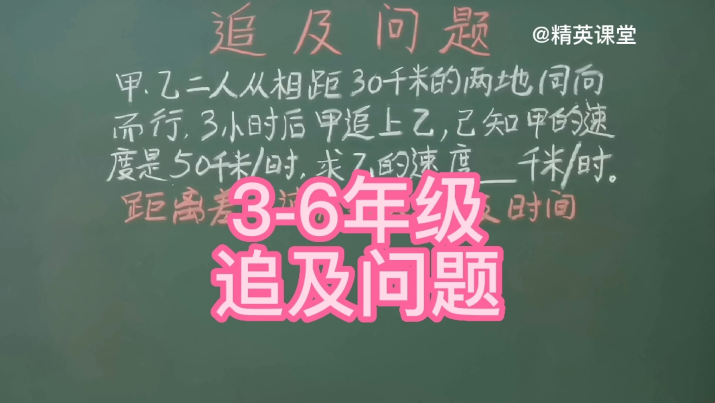 [图]第64集 一招解决让许多孩子都发懵的追及问题，快让你的孩子试试吧