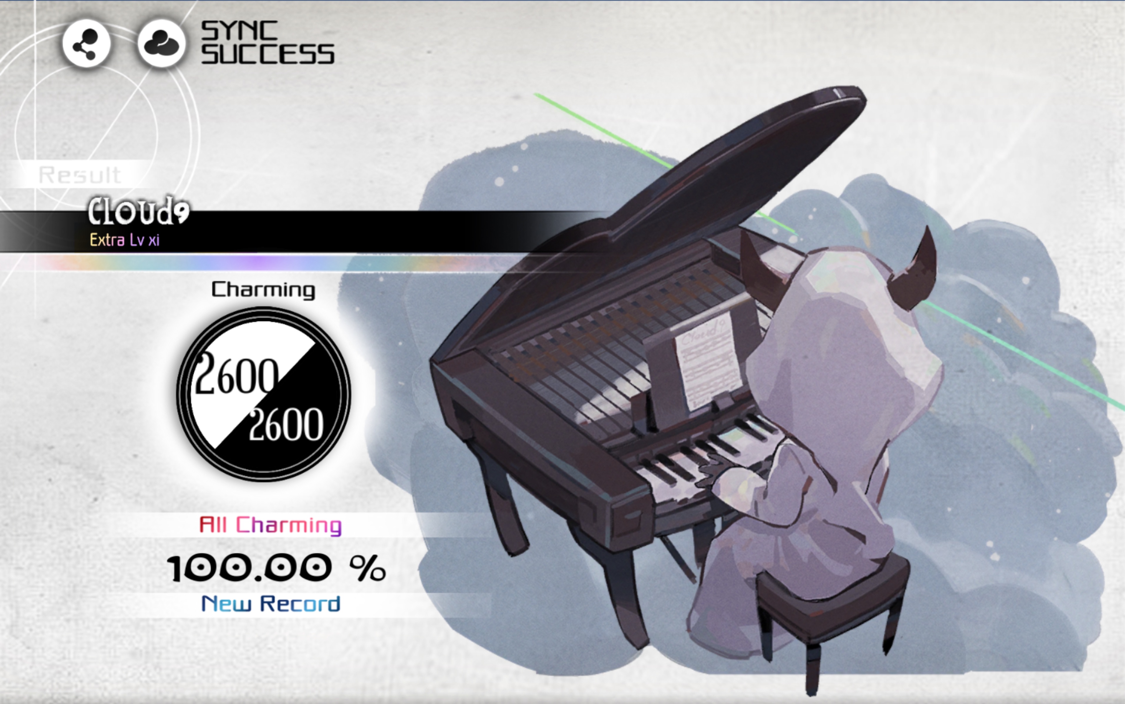 [图]【DEEMO/全球首杀】Cloud9 [Extra LV xi] 100.00% All Charming