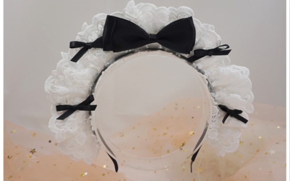 黑白女仆发箍lolita