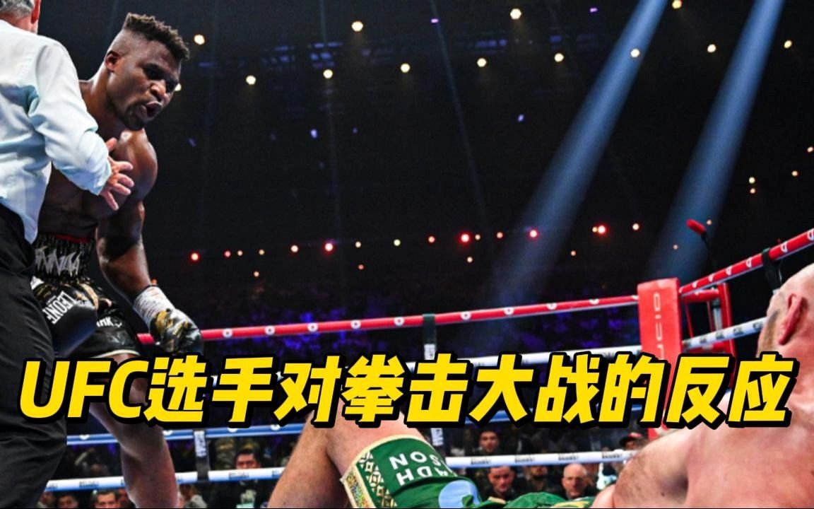 UFC选手对纳干诺拳击比赛的反应哔哩哔哩bilibili