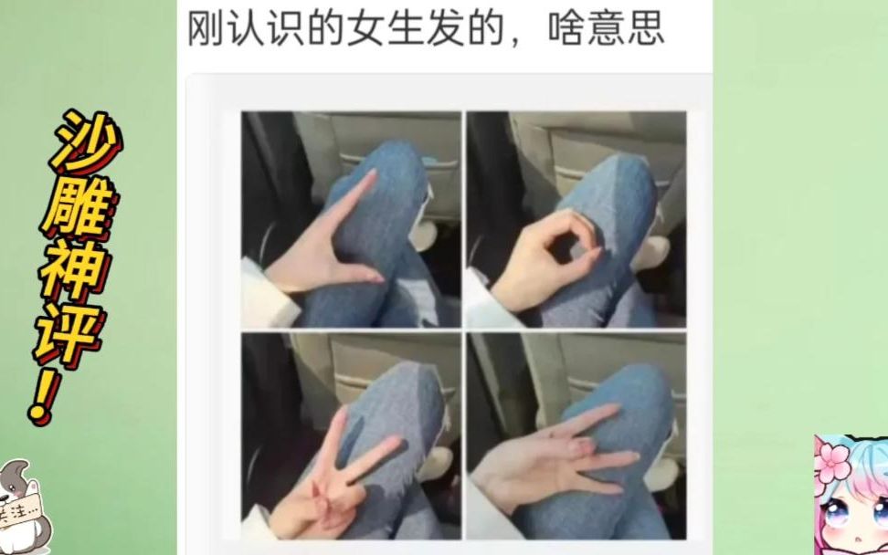 沙雕神评:刚认识的女生发的,是什么意思?哔哩哔哩bilibili