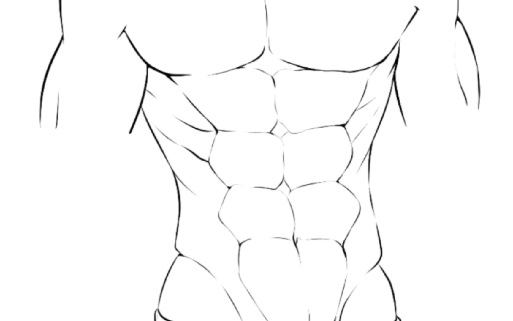 男生腹肌手绘图片图片