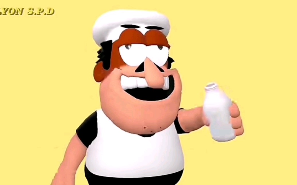 佩皮诺喝牛奶倒放