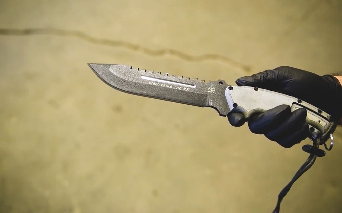 tops 美国尖端战术背齿钢鹰升级版战术直刀