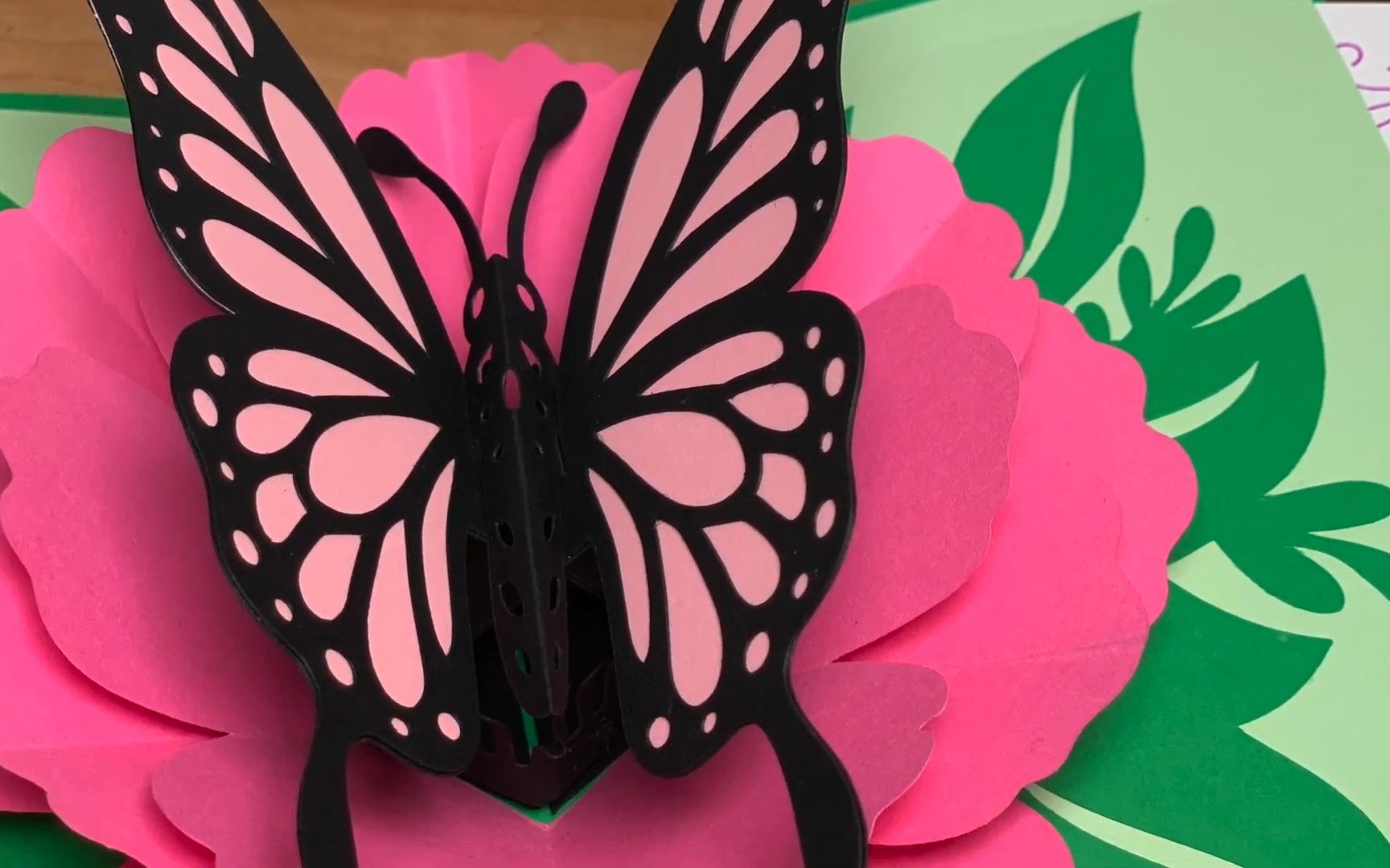 【手工立体书】蝴蝶弹出式卡片教程