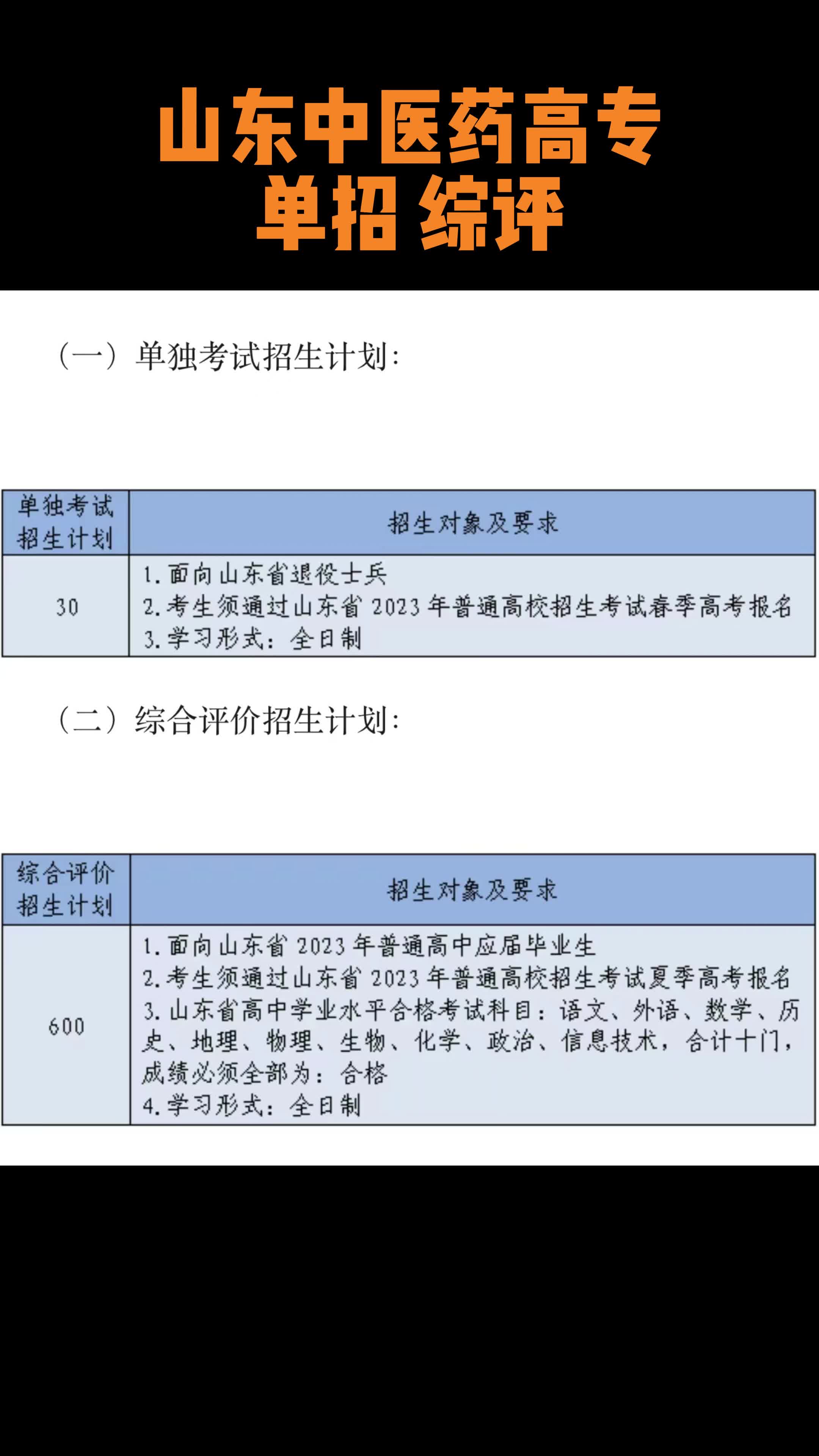 山东中医药高等专科学校单招综评计划哔哩哔哩bilibili