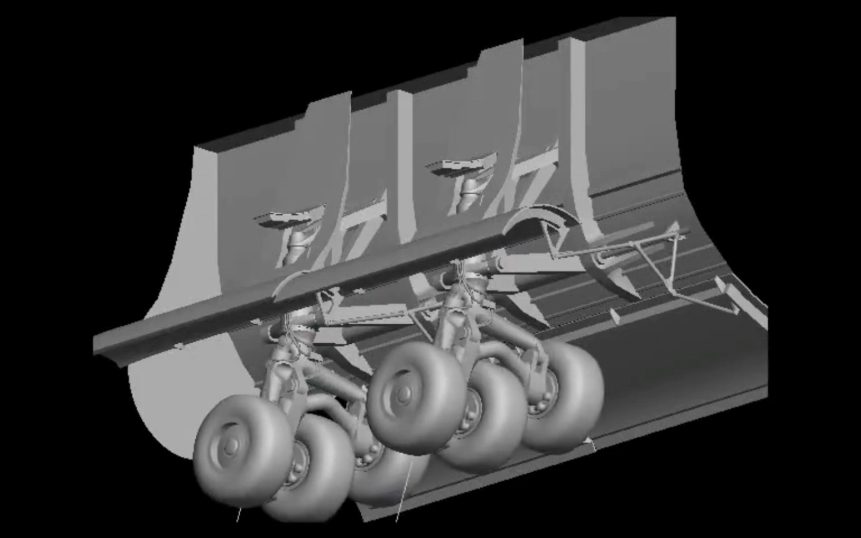 轮舱空间那么紧凑…… c17起落架收放(含透视动画)_哔哩哔哩_bilibili