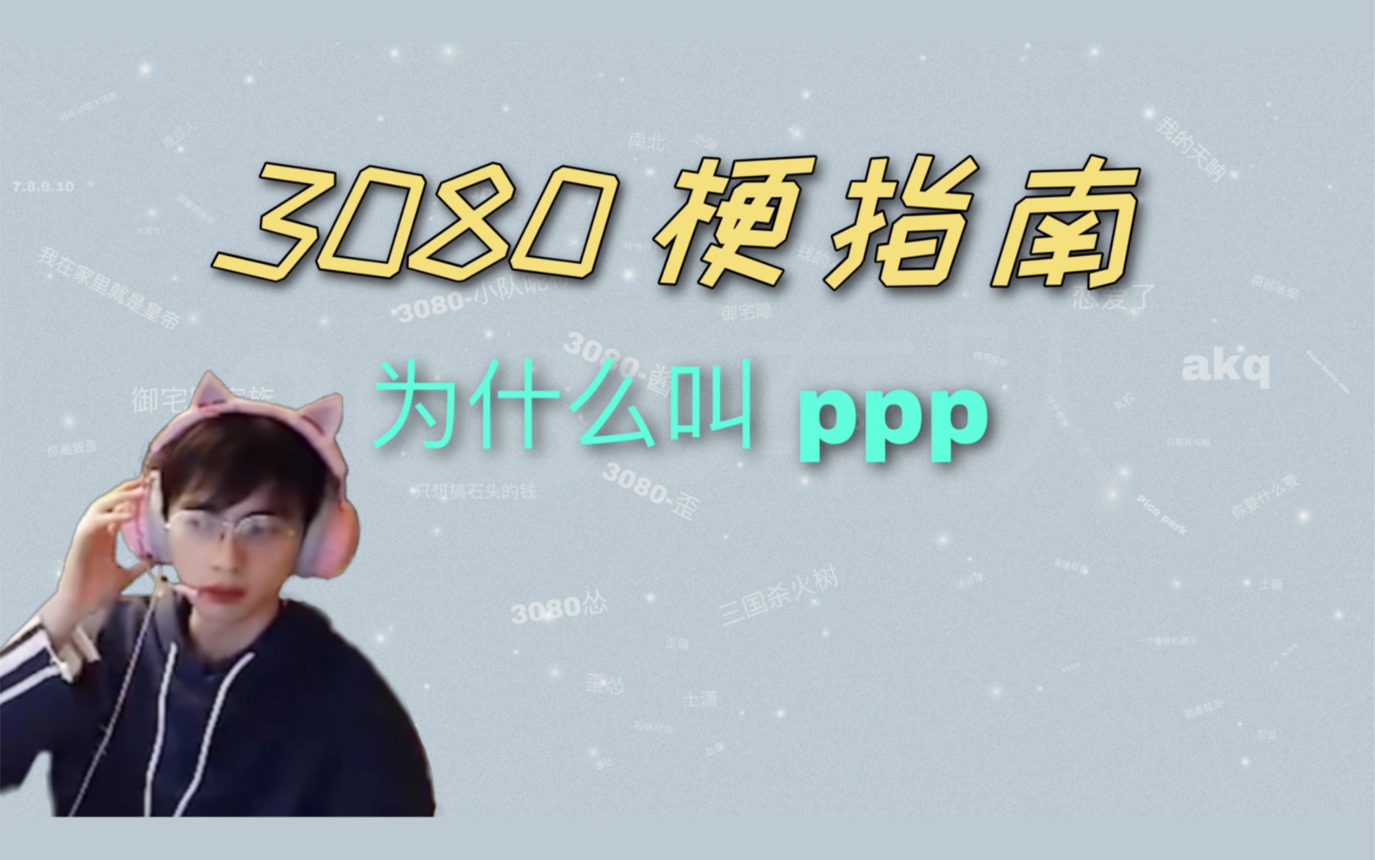 【3080梗指南】为什么叫 ppp哔哩哔哩bilibili