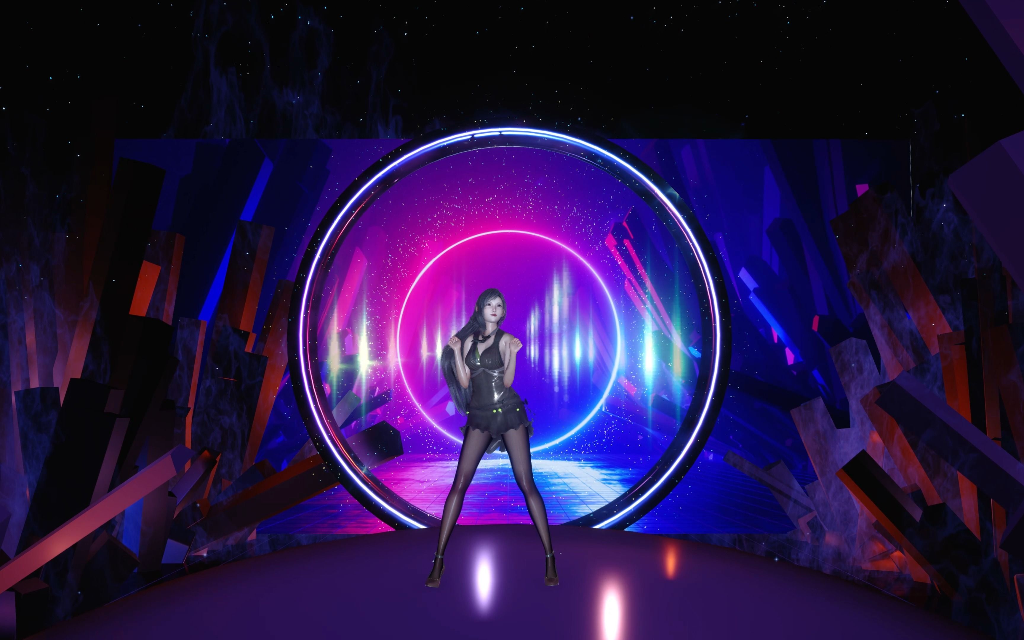 当黑丝蒂法穿上战斗裙