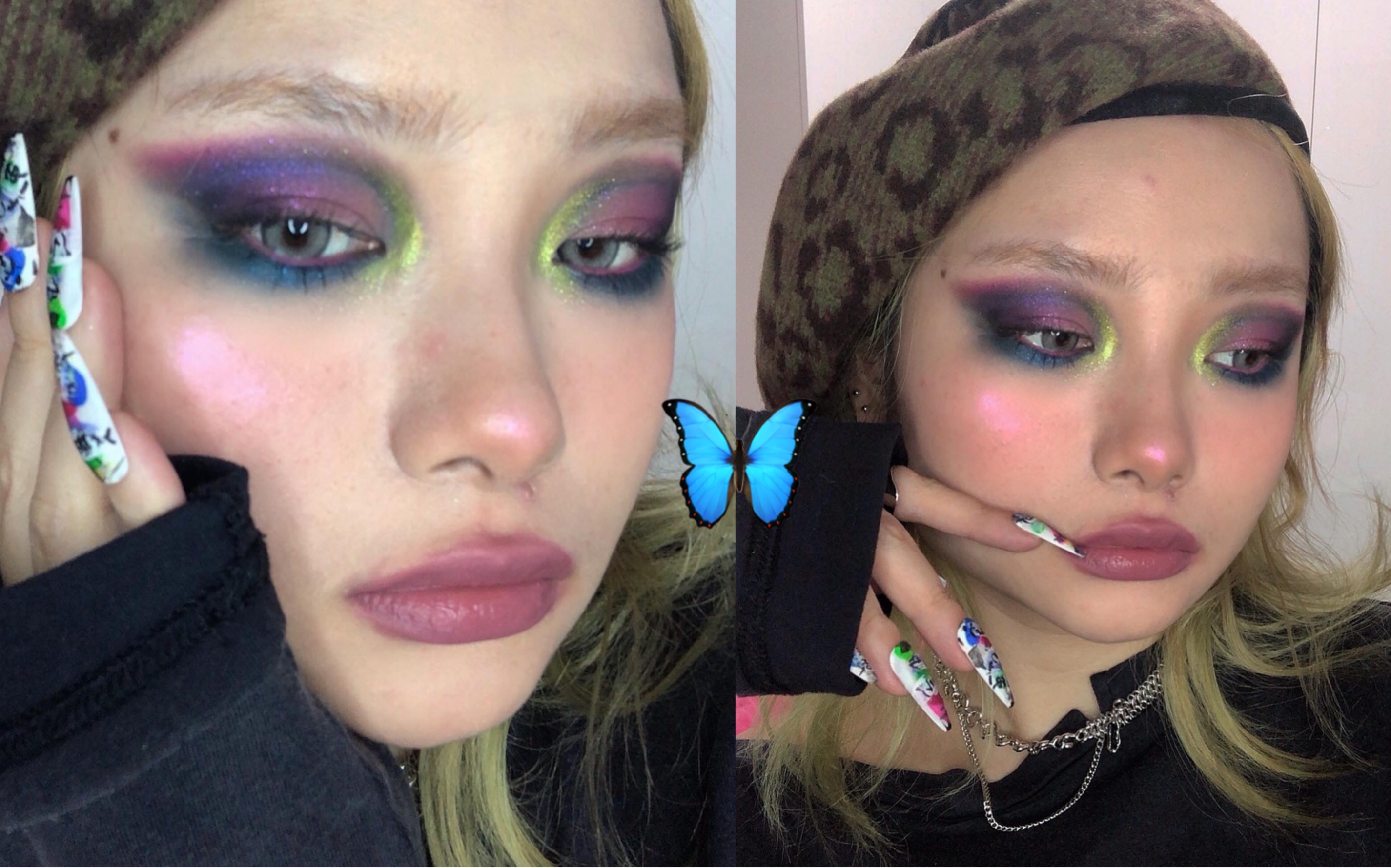 活动  7814竖屏7814 nana inspired 朋克女孩彩色烟熏妆