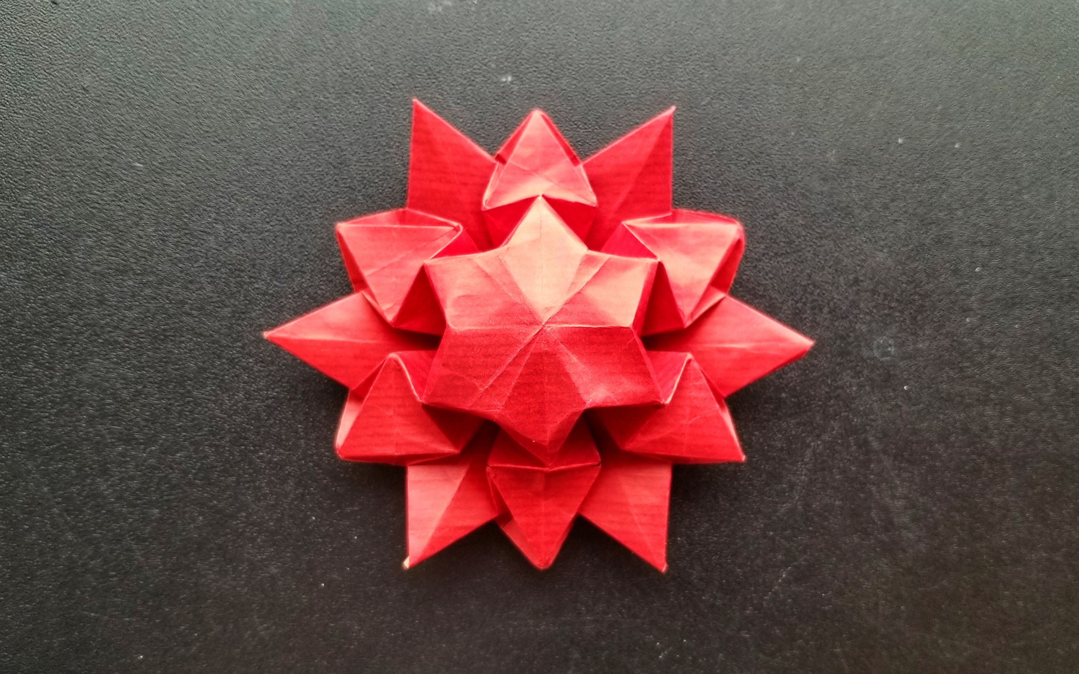 【折纸教程】立体六芒星_哔哩哔哩 (゜-゜)つロ 干杯~-bilibili