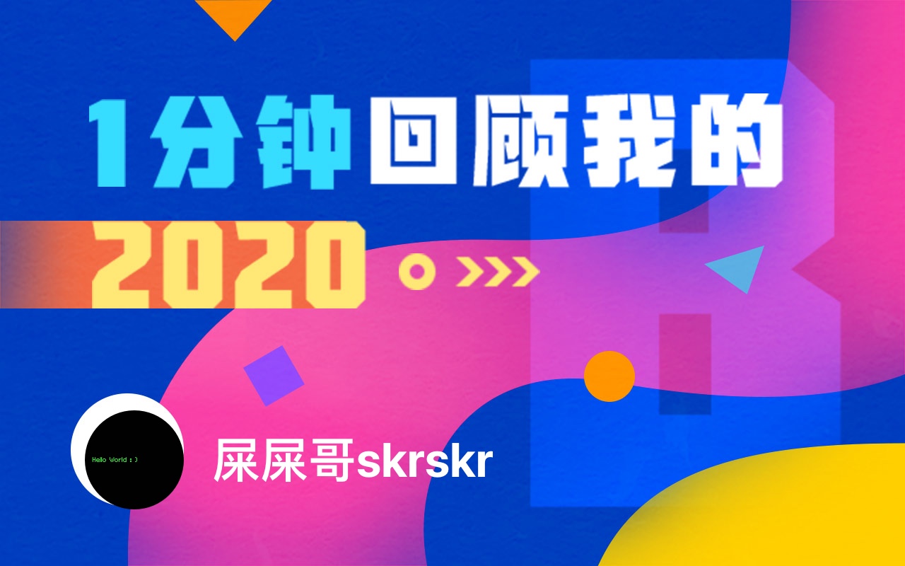 【年度报告】屎屎哥skrskr的2020时光机