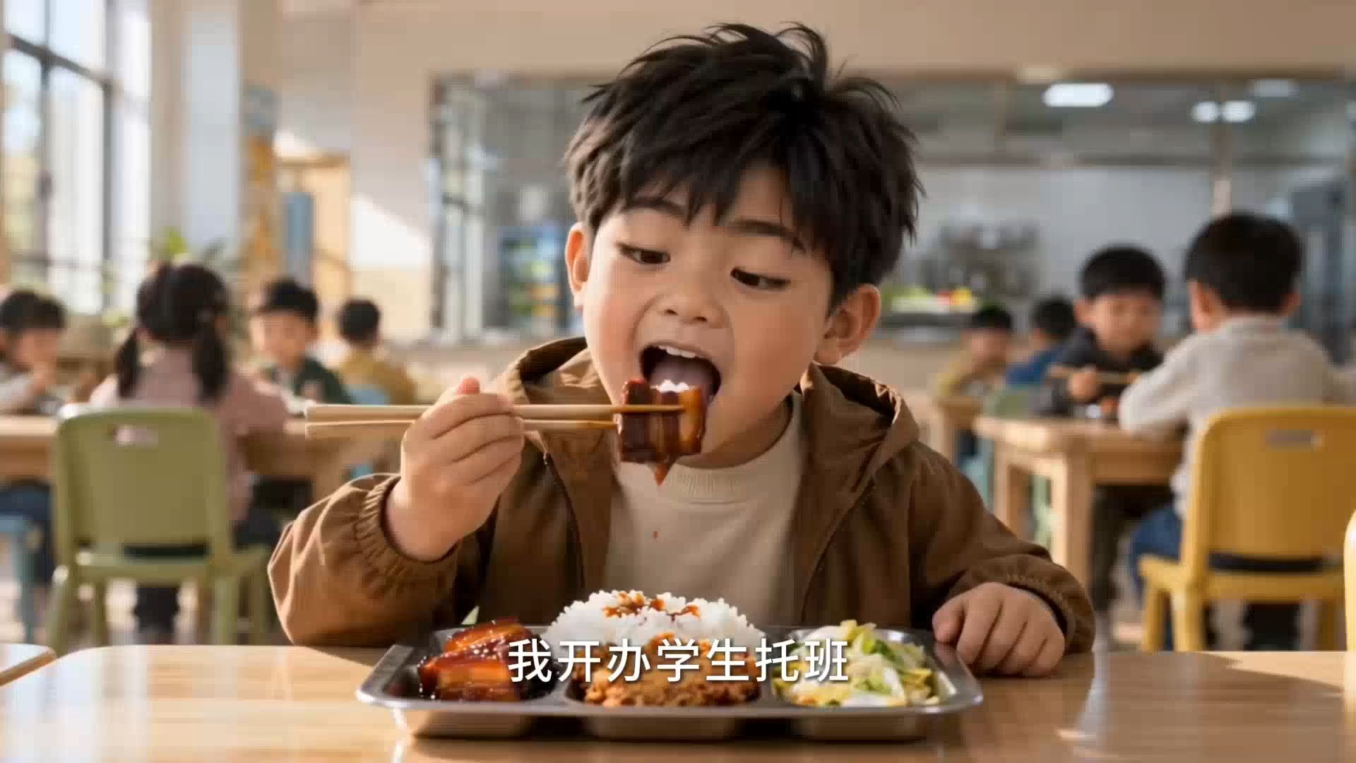 自费办食堂4元两荤一素，百余学生吃上热饭，我七次沟通已经垫付四万余元给关停，午餐难题重现，八十七位家长联名请愿让我重开。