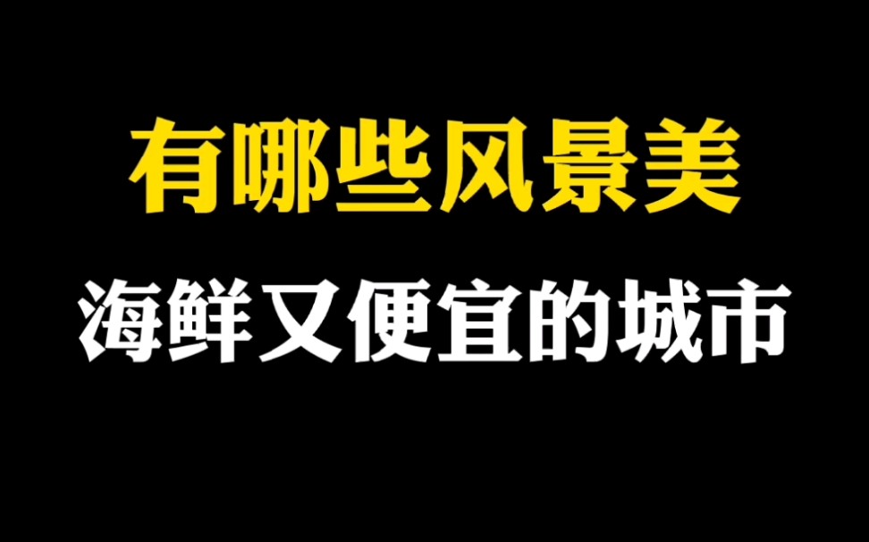 有哪些风景美,海鲜又便宜的城市?哔哩哔哩bilibili