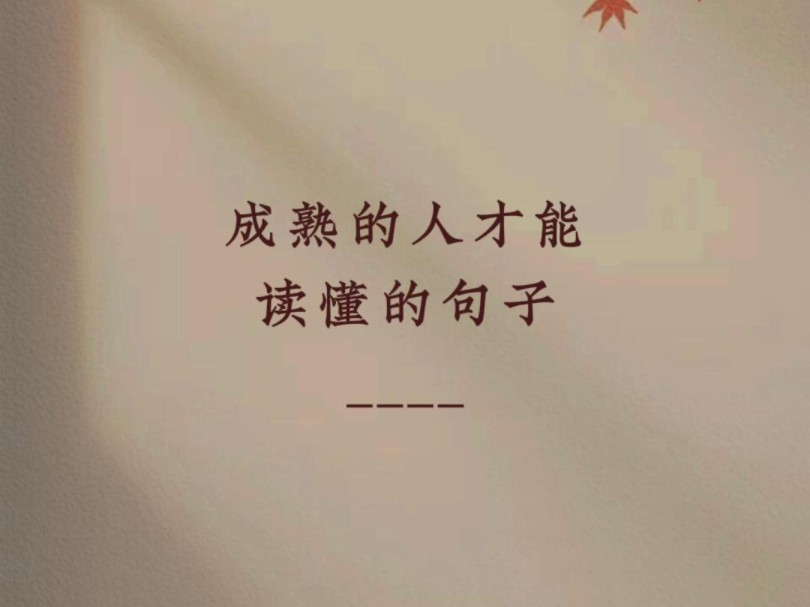 成熟的人才能读懂的句子哔哩哔哩bilibili