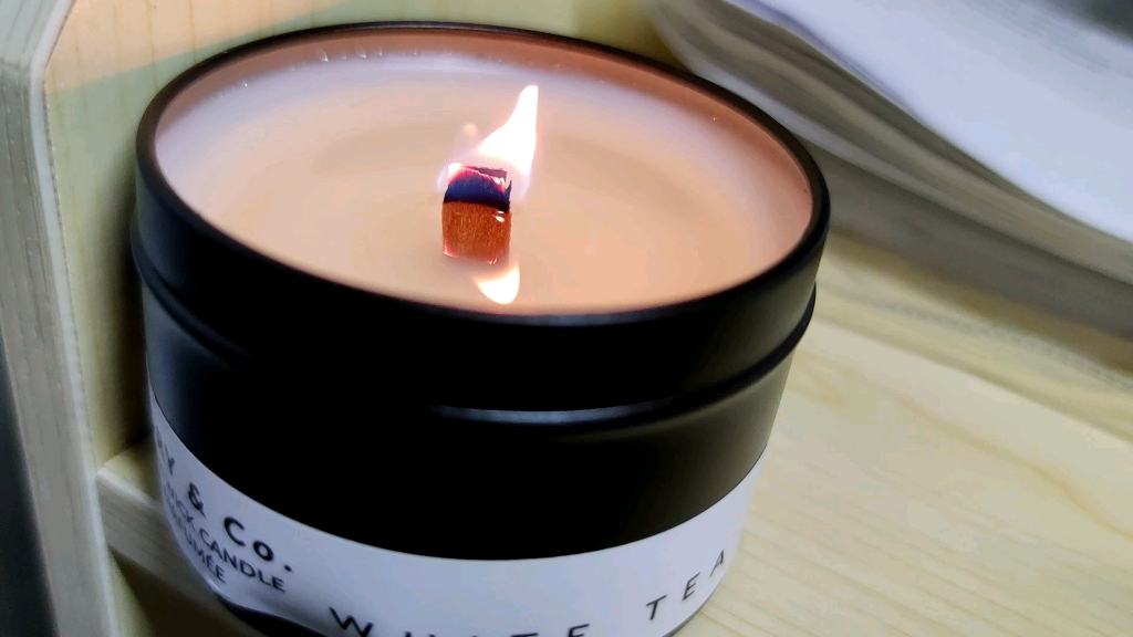 双十一买的木芯蜡烛