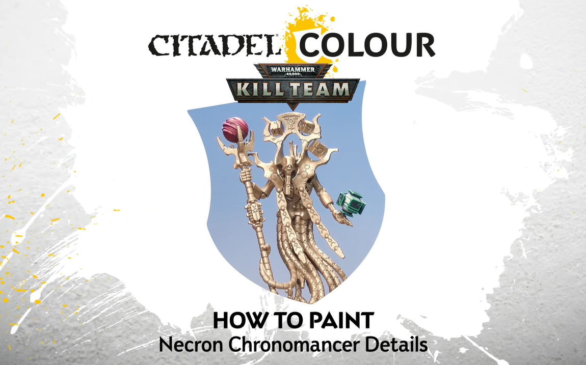 [图]How to Paint: Necron Chronomancer Details 战锤 40k Killteam 杀戮小队 太空亡灵 时间术士 细节涂装