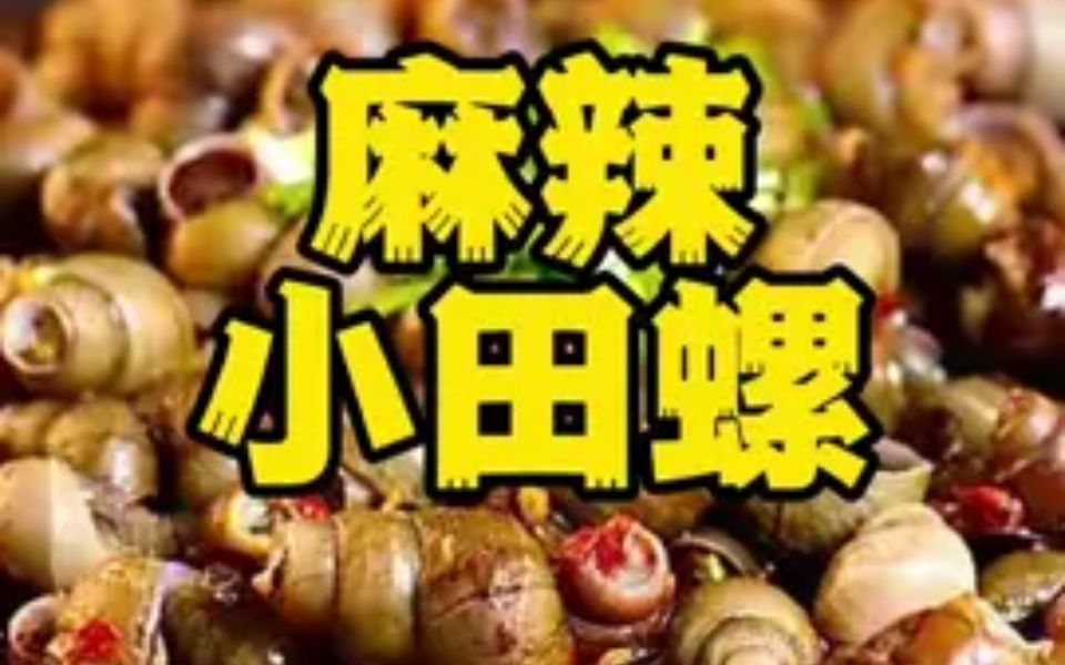 一吃一个不吱声!get夜宵店同款香辣田螺哔哩哔哩bilibili