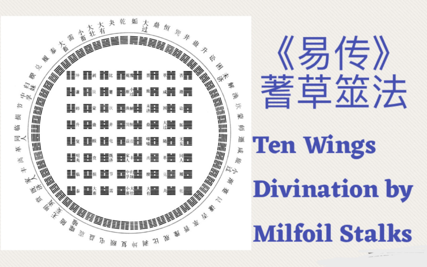 《易传》蓍草筮法介绍 An Introduction to Ten Wings Divination by Milfoil Stalks哔哩哔哩bilibili