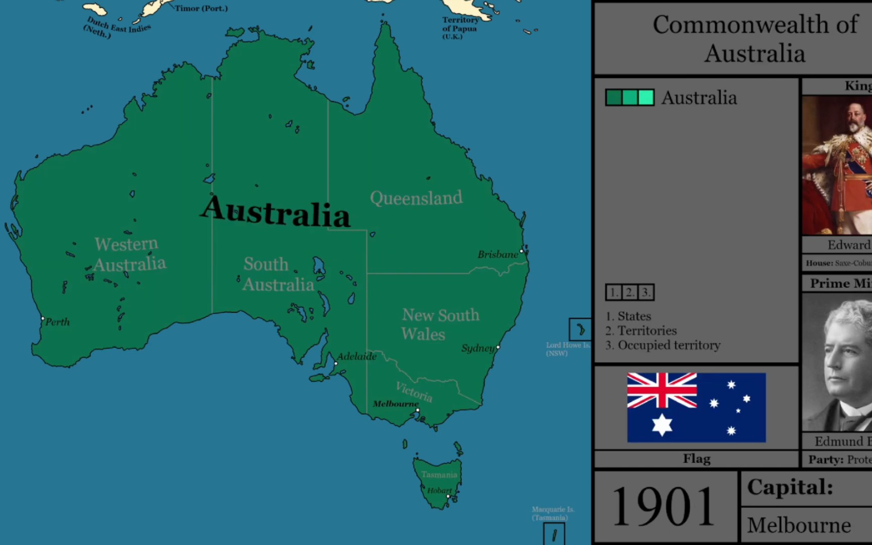 【历史地图】澳大利亚🇦🇺历史地图第二版:每年「australia」
