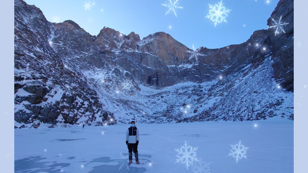 [图]空巢母亲和落基山儿子的两地雪母子情