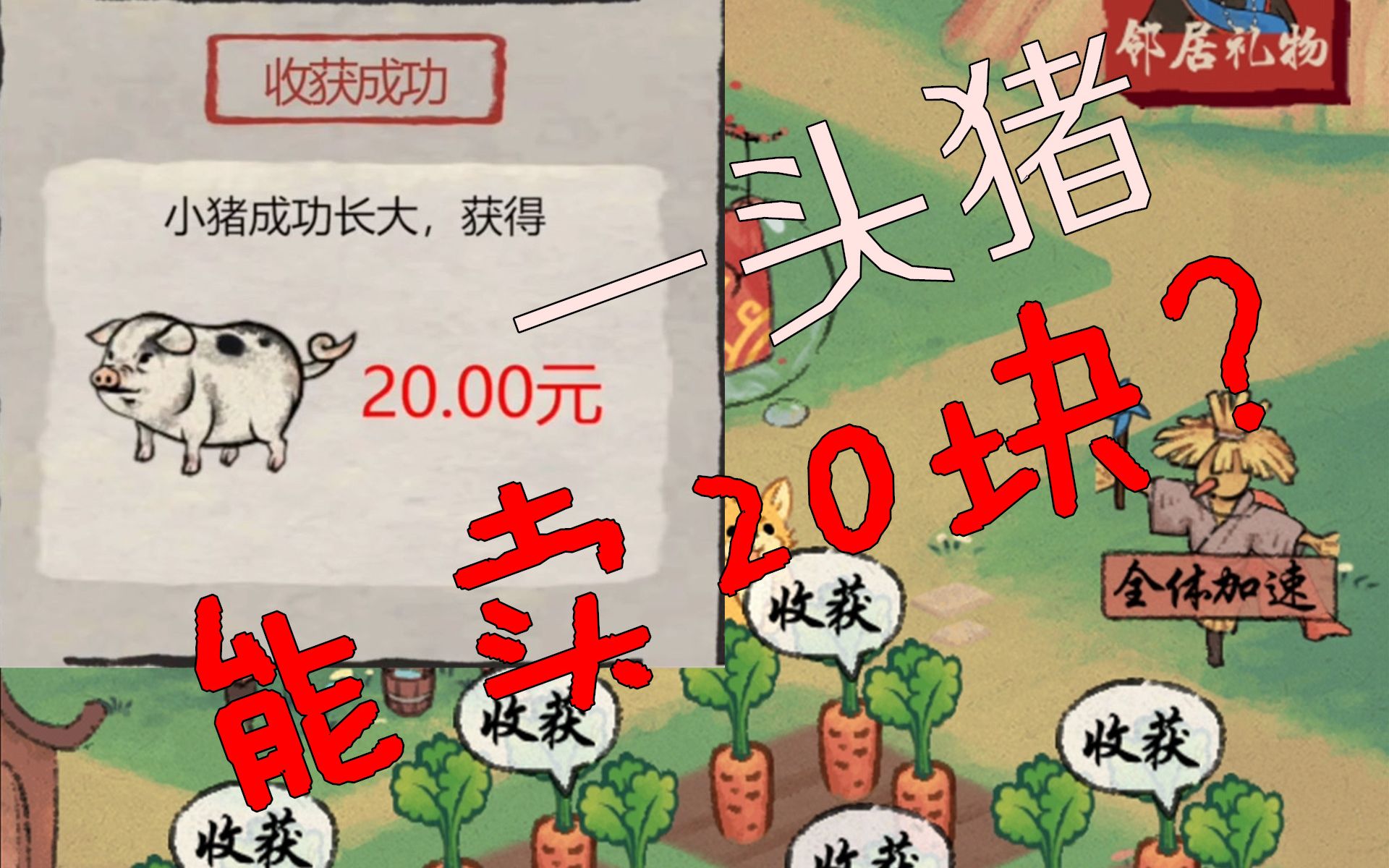 一头猪就能卖20元?看了300多个广告是否能提现200元?