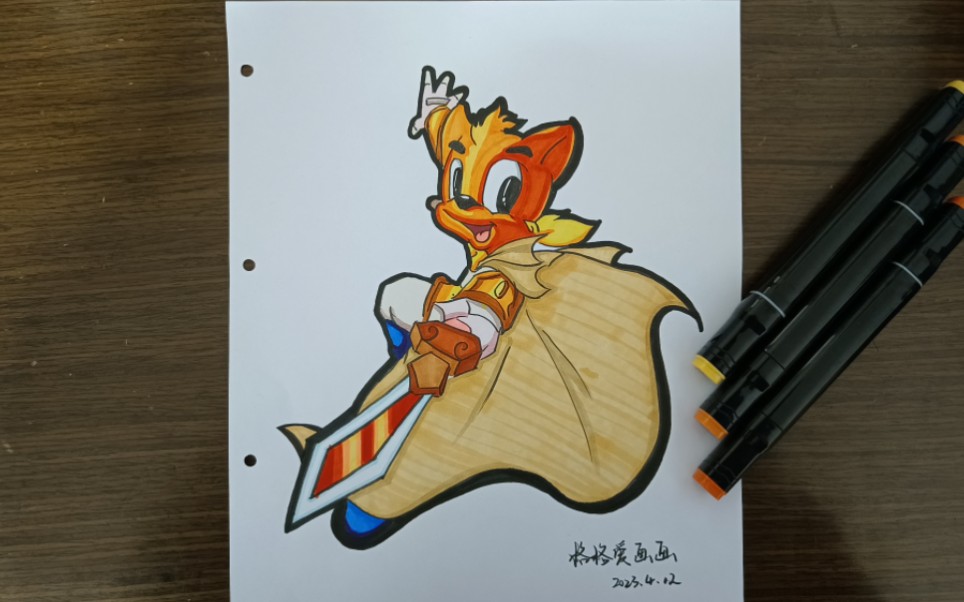 虹猫蓝兔七侠传之虹猫马克笔绘画