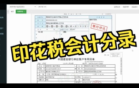 业务18个体户缴纳上月印花税会计分录及详细讲解哔哩哔哩bilibili