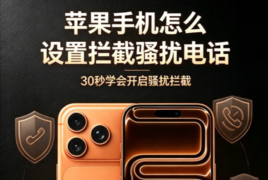 苹果手机拦截骚扰电话怎么设置
