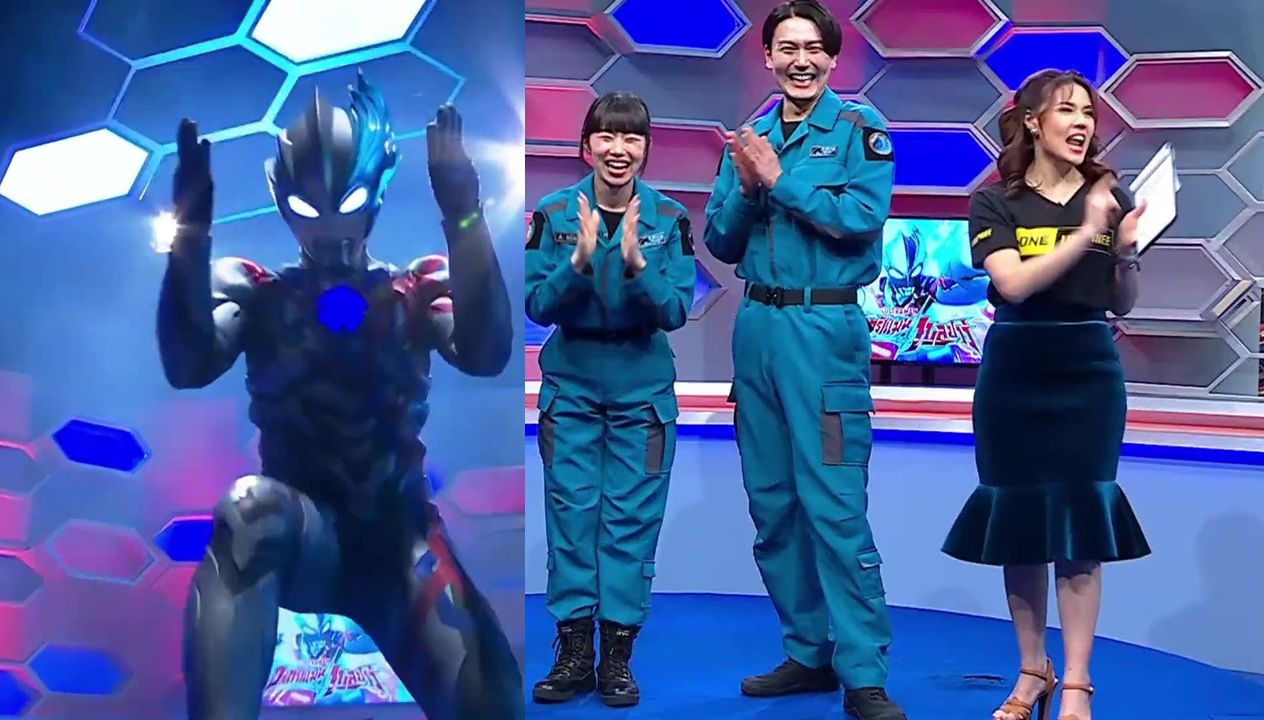 泰国ch7节目布莱泽奥特曼专题 皮套/蕨野友也(弦人)/内藤好美(杏梨)