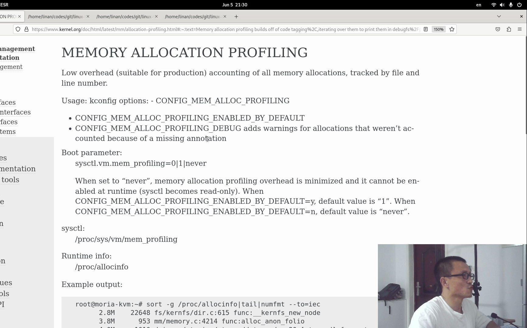 【Linux】kernel 6.10新功能MEMORY ALLOCATION PROFILING: 简单试用(因为还很菜,所以不感觉很有用....)哔哩哔哩bilibili