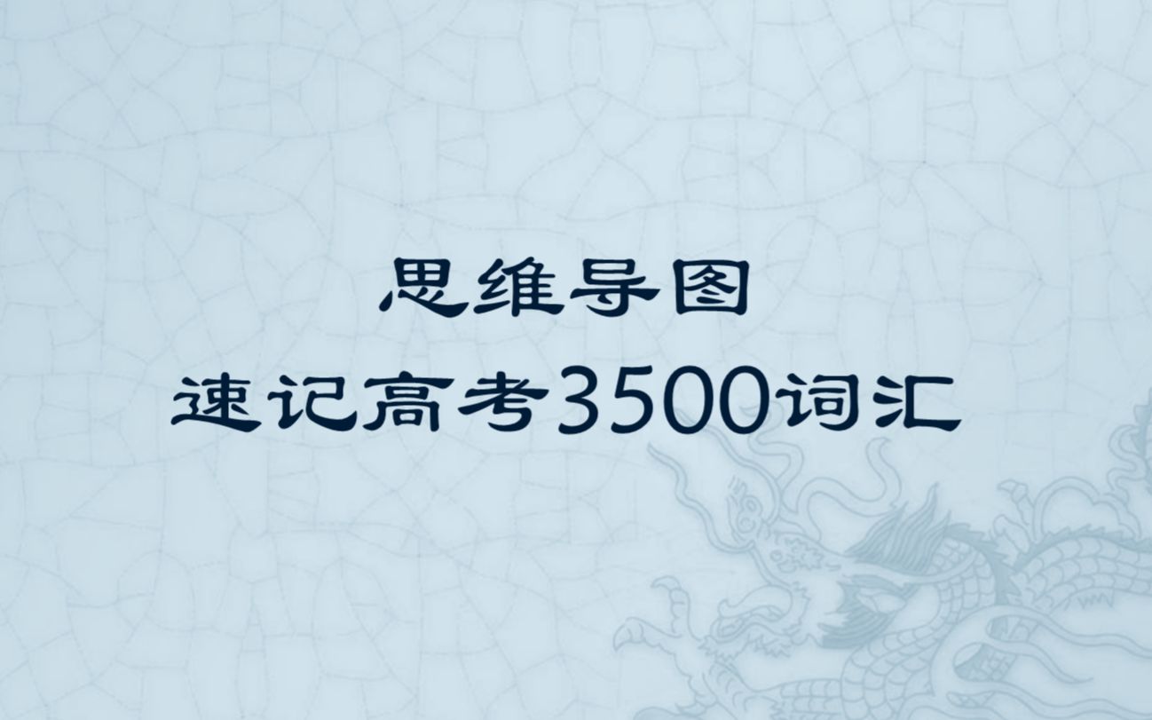 思维导图速记高考3500词汇1微信英文版的高考词汇哔哩哔哩bilibili