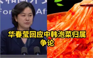 下载视频: 华春莹回应中韩泡菜归属争论