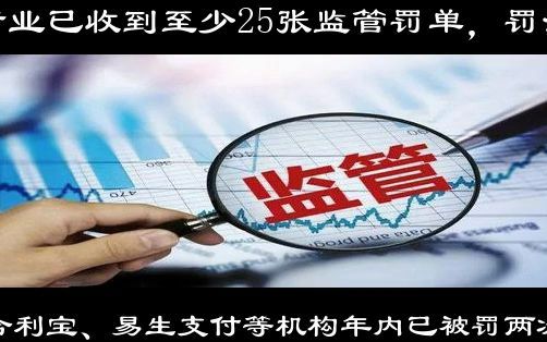 半年内,第三方支付行业已收到至少25张监管罚单,罚没金额合计哔哩哔哩bilibili