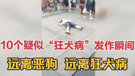 10个疑似"狂犬病"发作瞬间远离恶狗,远离狂犬病