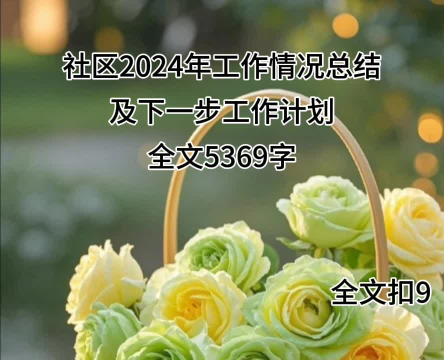 社区2024年工作情况总结及下一步工作计划哔哩哔哩bilibili