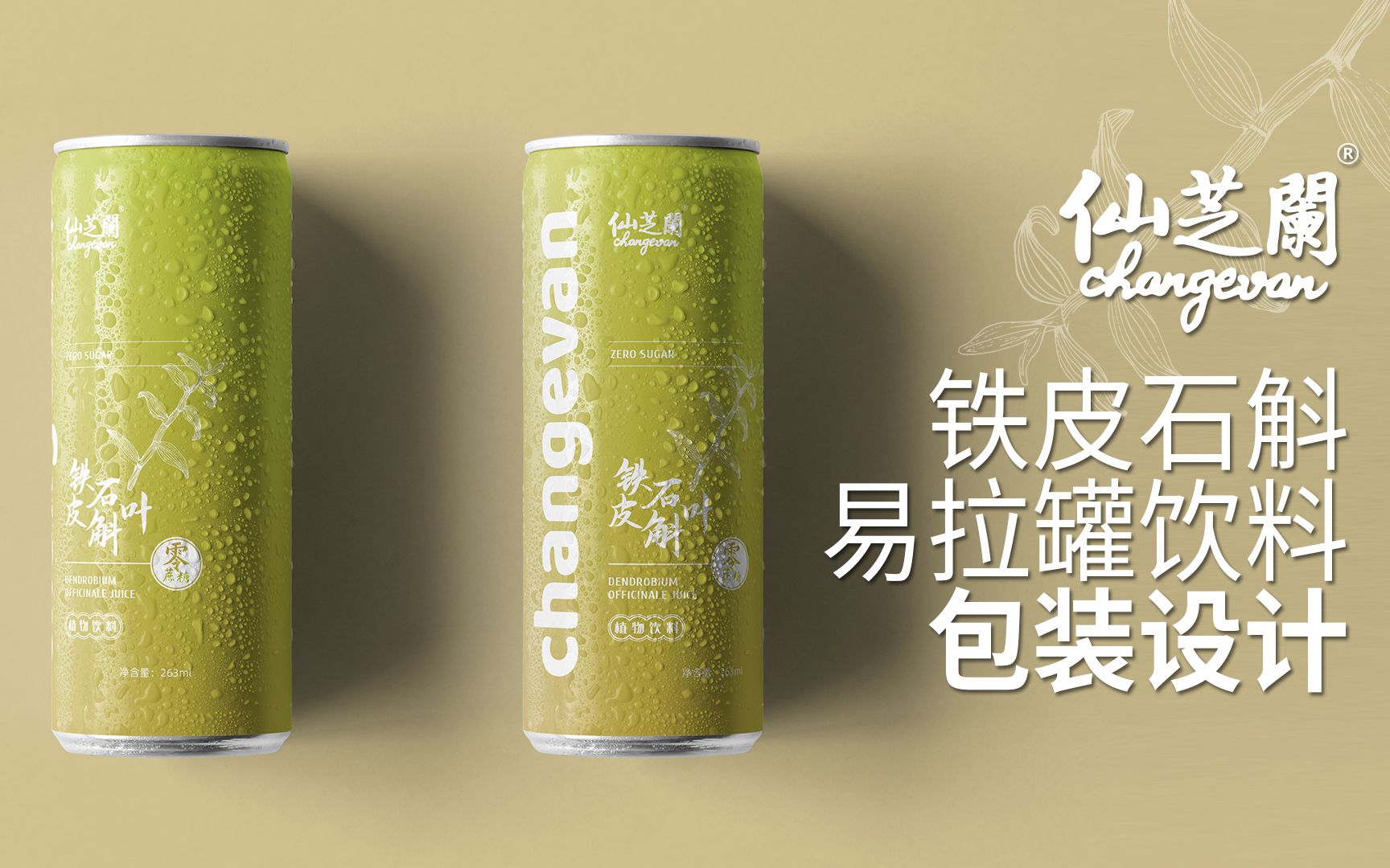 铁皮石斛饮料包装设计,易拉罐包装设计-早晨设计包装设计作品_哔哩