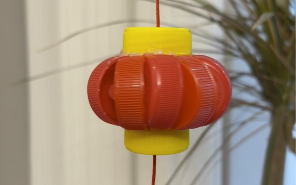 家里的瓶盖不要丢,和孩子一起做漂亮迷你的元旦灯笼#幼儿园手工 #新年