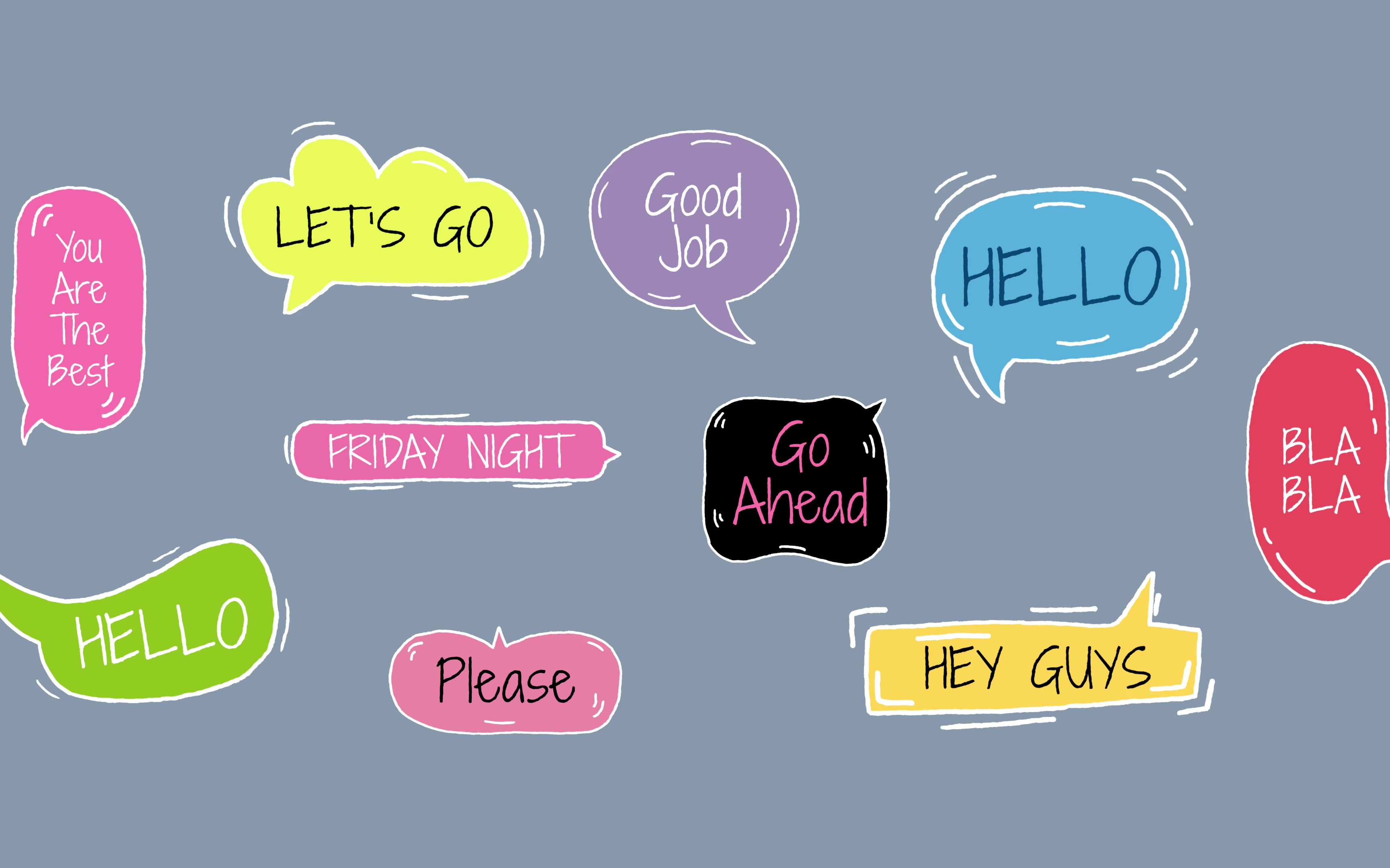 ae模板-卡通对话框模板气泡文字标题 消息文字